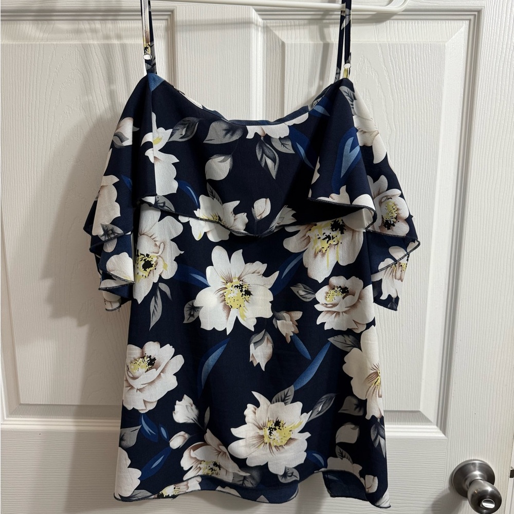 Floral Navy Women's Top